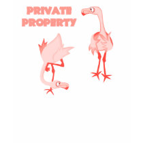 Private Property Flamingos t-shirts
