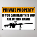 Private Property - If You Can Read This... Posters