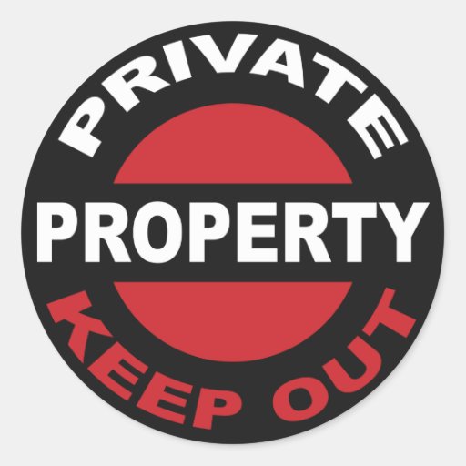 Private Property Sticker Zazzle