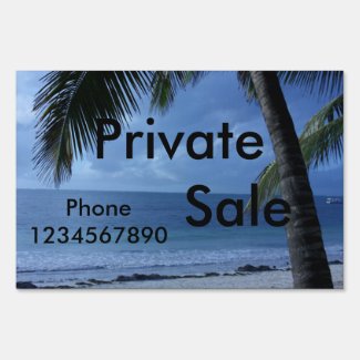 Private Sale Beach Sign