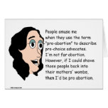 Pro Abortion Satirical Card