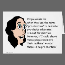 Pro Abortion Satirical Card cards