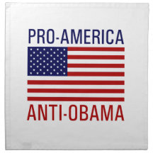 PRO-AMERICAN ANTI-OBAMA CLOTH NAPKINS