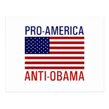PRO-AMERICAN ANTI-OBAMA POSTCARD
