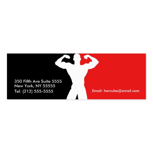 Pro Bodybuilder Business Card (back side)
