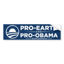 Pro-Earth Obama Bumper Sticker bumper stickers