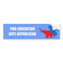 Pro-Education Anti-Republican bumper stickers