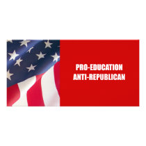Pro-Education Anti-Republican Photo Card