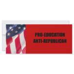 Pro-Education Anti-Republican Custom Rack Cards