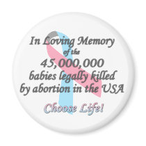 Pro Life, Abortion Statistics magnets