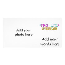 Pro-Life American Personalized Photo Card