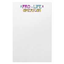 Pro-Life American Stationery Design