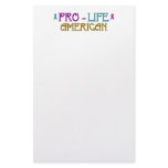 Pro-Life American Stationery Design