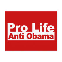 Pro Life Anti Obama Postcards