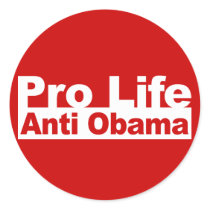 Pro Life Anti Obama Round Stickers
