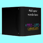PRO-LIFE CANADIAN binders