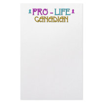 PRO-LIFE CANADIAN PERSONALIZED STATIONERY