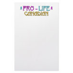 PRO-LIFE CANADIAN PERSONALIZED STATIONERY