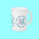 Pro-Life Catholic w/Monstrance & Pink/Blue Ribbons pitchers