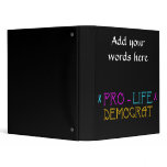 Pro-Life Democrat 3 Ring Binders