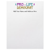 Pro-Life Democrat Custom Letterhead