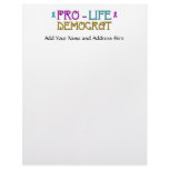 Pro-Life Democrat Custom Letterhead