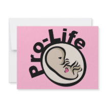 Pro-Life Fetus Design Personalized Announcements