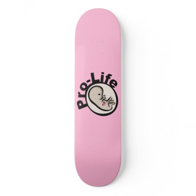 Pro-Life Fetus Design Custom Skate Board by ProLifeGear