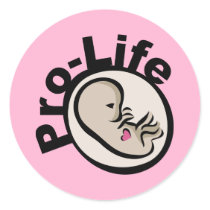 Pro-Life Fetus Design Stickers