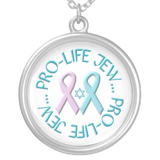 "Pro-Life Jew" w/Star of David & Ribbons Pendants