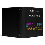 Pro-Life New Yorker 3 Ring Binders
