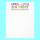 Pro-Life New Yorker letterhead