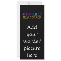 Pro-Life New Yorker Custom Rack Card