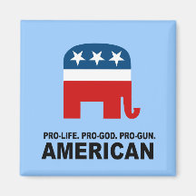 Pro-life. Pro-God. Pro-Gun American Fridge Magnets