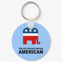 Pro-life. Pro-God. Pro-Gun American keychains