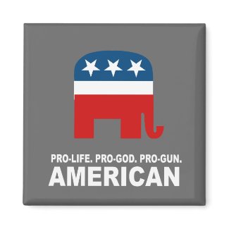 Pro-life. Pro-God. Pro-Gun American zazzle_magnet