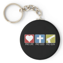 Pro Life, Pro God, Pro Gun Key Chains