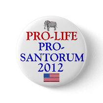 Pro-Life Pro-Santorum Pin