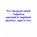 Pro Life [proh lahyf]*adjective opposed to lega... t-shirts