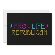 Pro-Life Republican Custom Invitations