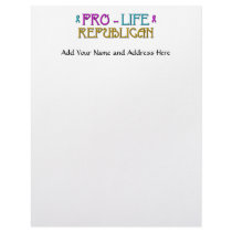 Pro-Life Republican Letterhead
