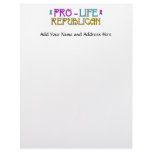 Pro-Life Republican Letterhead