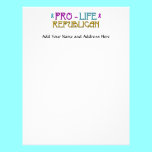 Pro-Life Republican letterhead
