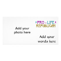 Pro-Life Republican Photo Greeting Card
