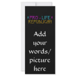 Pro-Life Republican Custom Rack Card