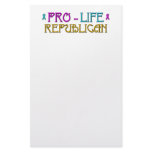 Pro-Life Republican Customized Stationery