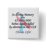 Pro Life Ribbon, In Loving Memory Pro-Life Pin
