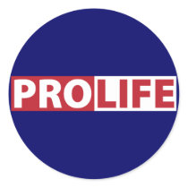 Pro Life Round Sticker