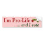Pro Life Voter Bumper Sticker
