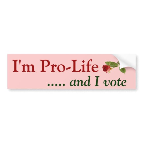 Pro Life Voter bumpersticker